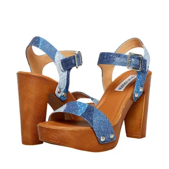 Steve Madden Heatwave Platform Sandal Blue Multi HEAT06S1-438 Womens