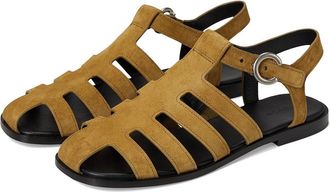 Vince Melina Womens Wedge Shoes Olive Wood Green Suede : 8.5 M, Leather