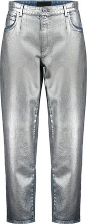 Alberta Ferretti High-waisted Jeans - Dames - Cropped Jeans - Grijs - 2XL - Katoen - Jeans