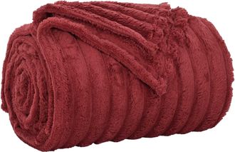 vidaXL Manta Rojo Burdeos 150 X 130 Cm 0,51 Kg Lana Vidaxl