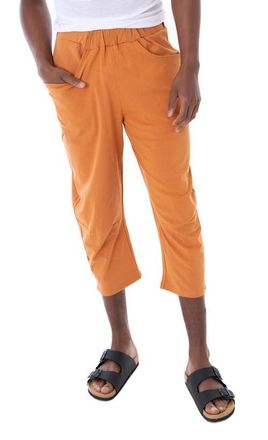 Dai Moda Tony Crop Leisure Pant in Rust at Nordstrom, Size Xx-Large