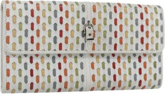 Ferragamo Pre-owned Leren Portemonnee - Dames - Vintage Accessoires - Wit - ONE Size - Leer - Vintage