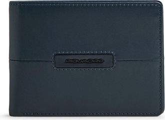 Piquadro Portemonnee met uitklapbaar ID-venster - Heren - Portefeuilles - Blauw - ONE Size - Leer - Accessoires