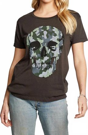 Chaser Camo Skull Tee In Union Black
