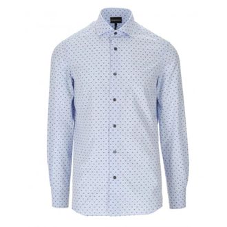 Emporio Armani Blauwe Casual Overhemden 3R1C861K0Bzf 747 - Heren - Zakelijke Overhemden - Blauw - 3XL - Overhemden