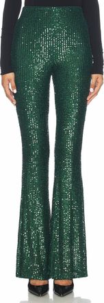 Show me your Mumu Mercury Bells Pants In Emerald Sequins
