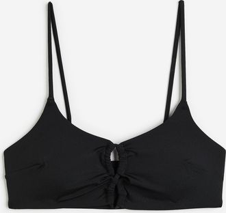 H&M Wattiertes Bikinitop - Schwarz