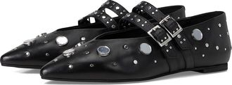 Free People Hall Of Mirrors Mary Janes Womens Flat Shoes Black Leather : EU 38.5 (US Womens 8.5) M