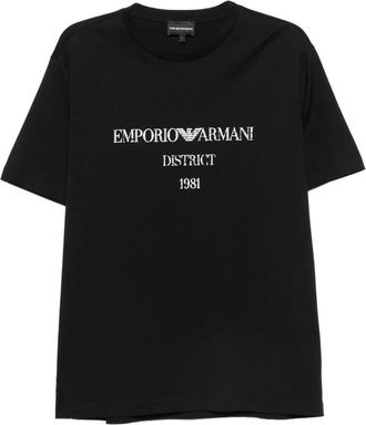 Emporio Armani Black Logo Crew Neck T-Shirt