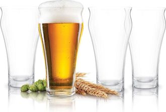 Final Touch Final Touch Brewhouse Beer Glass - Set of 4 - 17 oz (500 ml)