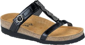Naot Womens Malibu Wedge Sandal In Black Madras