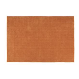 Maisons du monde Alfombra de lana y algod&oacute;n naranja 160x230 cm