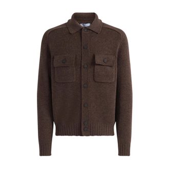 Gran Sasso Cardigan - Heren - Truien - Bruin - Maat: 2XL Zijde