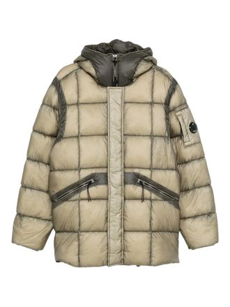 C.P. Company quilted hooded jacket - Neutrals