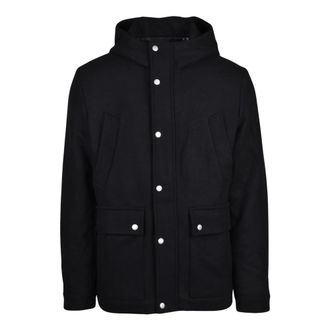 Jack & Jones Parka - Heren - Winterjassen - Zwart - XL - Wol - Jassen