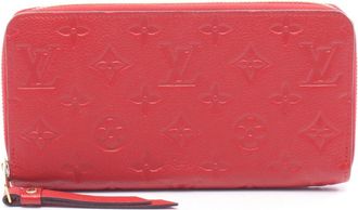 Louis Vuitton Red Color Sacrlet Monogram Empreinte Long Wallet (Bi-Fold) (Pre-Owned)