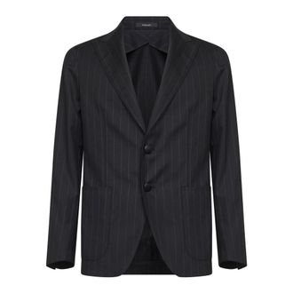 Tagliatore Blazers, male, Black, XL, Single-breasted Blazer