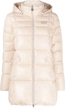Emporio Armani Roze Puffer & Down Coat - Dames - Dons jassen - Roze - XS - Nylon - Jassen