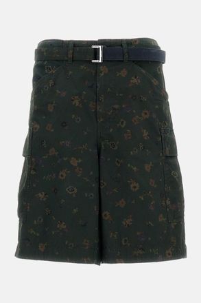 sacai Pantaloncini In Cotone A Fiori