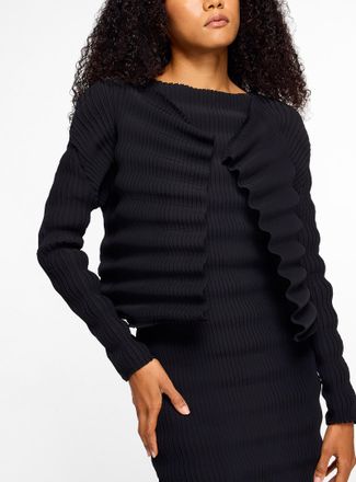 Issey Miyake Womens Spring Pleats pleated open cardigan