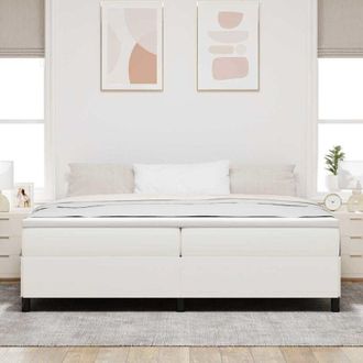vidaXL Bed Frame Cream 200 x 200 cm Corduroy fabric vidaXL