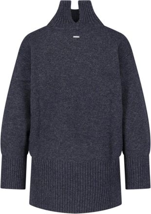 Calvin Klein Grey Wool Turtleneck Sweater