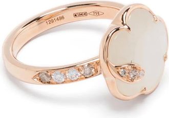 Pasquale Bruni Anello Petit Joli Lunaire in oro rosa 18kt con diamanti e perle