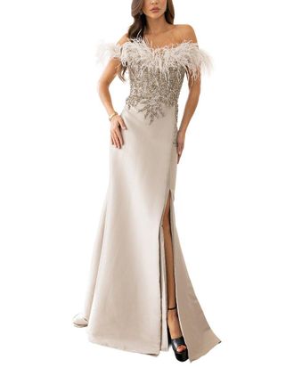 Terani Couture Solid Maxi Dress