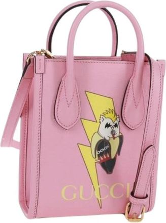 Gucci Pre-owned Vintage Mini Handtas - Dames - Vintage Mini Tas - Roze - ONE Size - Leer - Vintage