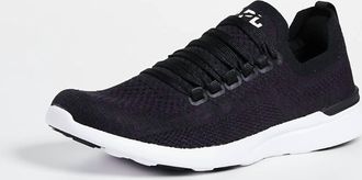 Athletic Propulsion Labs Womens Techloom Wave Athletic Sneakers In Black/black/white