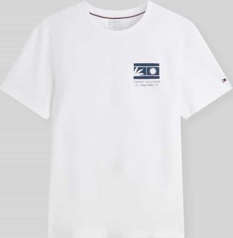 Tommy Hilfiger Regular Fit T-Shirt aus reiner Baumwolle in Weiss, Gr&ouml;&szlig;e XXL
