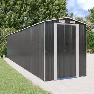 vidaXL Cobertizo De Jard&iacute;n Acero Galvanizado Antracita 192x855x223 Cm Vidaxl