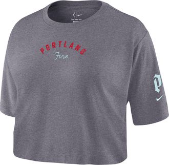 Nike Womens Portland Fire WNBA Cropped T-Shirt in Grey | IR1514-071
