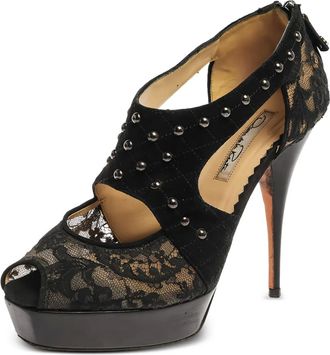 Oscar De La Renta Sandali con plateau - Nero