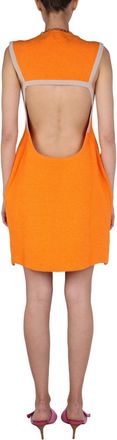 Jacquemus Cut-Out Crew Neck Dress - Orange