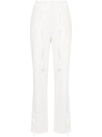 Christophe Lemaire cotton straight trousers - Neutrals