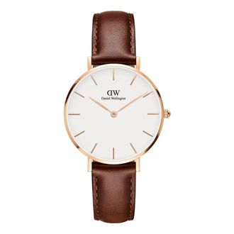 Daniel Wellington Classic Petite St Mawes - Dames - Horloges - Bruin - ONE Size - Leer - Accessoires