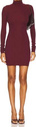 &Eacute;terne Ribbed Turtlenck Mini Dress In Oxblood