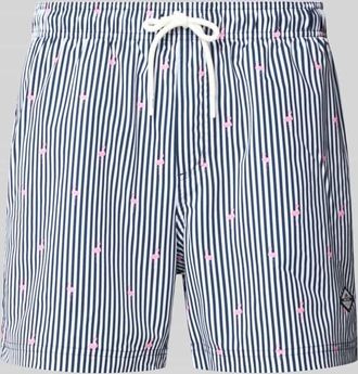 Jack & Jones Jack & Jones Badehose im Allover-Look Modell MAUI BREEZE in Dunkelblau, Gr&ouml;&szlig;e XXL