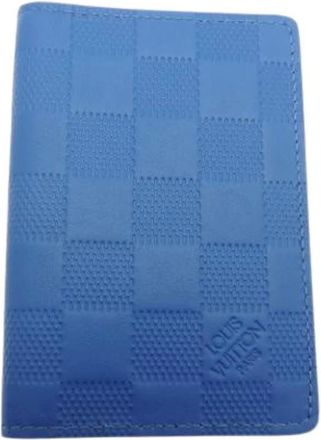Louis Vuitton Pre-owned Wallets, male, Blue, Size: ONE SIZE Pre-owned Damier Infini Card Case