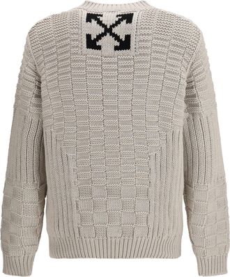 Off-white Mens Arrow Sweater Stone Cotton