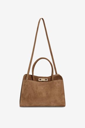 Fabiana Filippi Trapezf&ouml;rmige Handtasche aus Wildleder