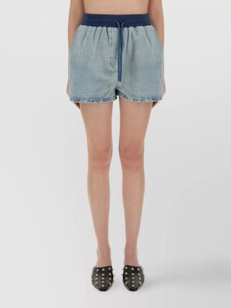 Moschino elastic waistband shorts with functional pockets