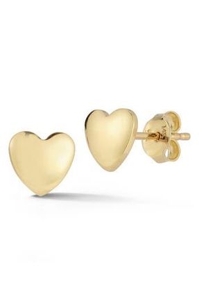 Ember Fine Jewelry 14K Gold Heart Stud Earrings at Nordstrom Rack