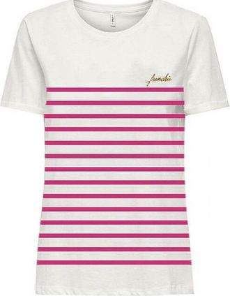 Only Gestreept T-shirt met korte mouwen