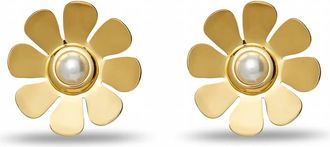 Lele Sadoughi Daisy Stud Earrings In Gold
