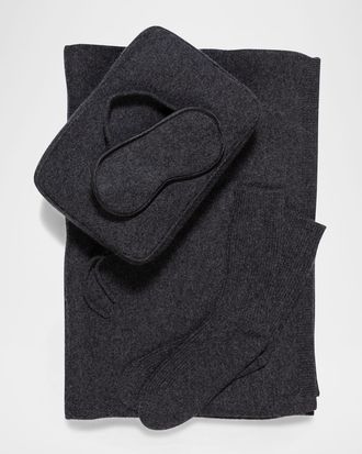 Sofiacashmere Cashmere Cable-Knit Travel Set