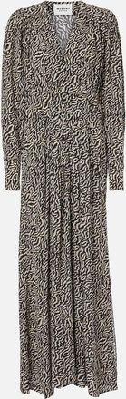 Isabel Marant Vonick printed crepe de chine maxi dress