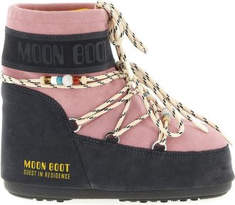 Moon Boot Pink Grey Ankle Boots