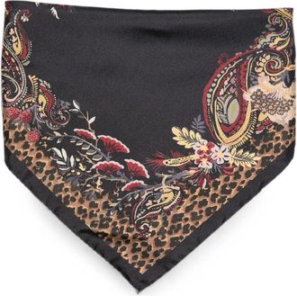 Etro Paisley Leopard-print Scarf